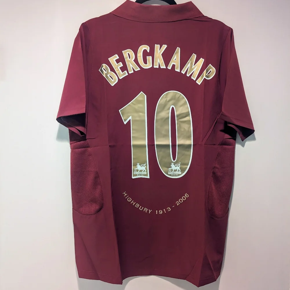 FC Arsenal Dennis Bergkamp Retro Jersey 2005/06 - Picture 2 of 5